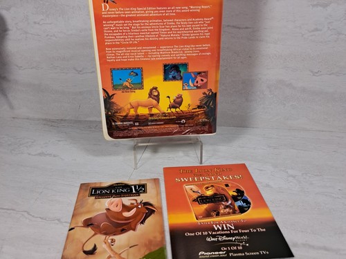 Walt Disney Pictures Presents The Lion King Special Edition VHS Pre-Owned - Picture 3 of 3