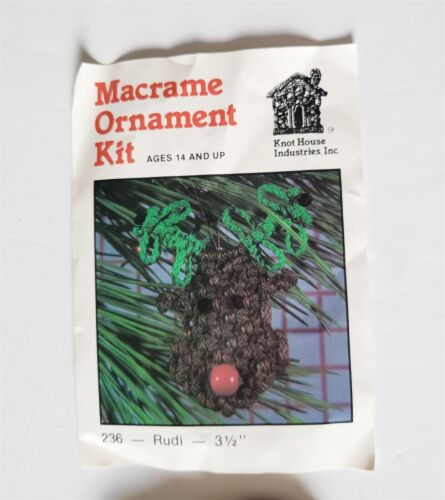 RUDI Macrame Ornament Kit 236 Knot House Industries Open Complete Vintage - Picture 2 of 4