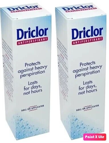 Driclor Antiperspirant Roll On Stops Sweating - 75ml Pack of 2