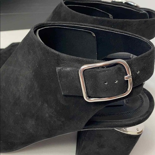 Alexander Wang Nadia black suede peep toe booties size 10 NIB - Picture 4 of 8