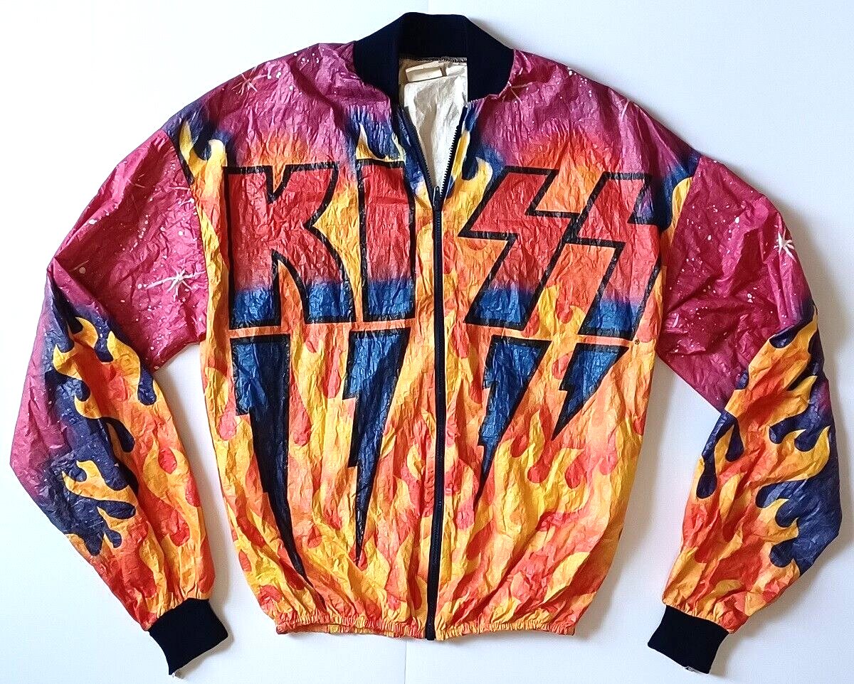 KISS Original Large Youth 1978 Tyvek Jacket with Cuffs Ace Frehley