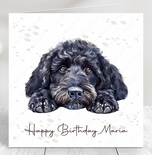 PERSONALISED GOLDEN DOODLE DOG BIRTHDAY CARD, MOTHER'S DAY, FATHER'S DAY, - Picture 11 of 13