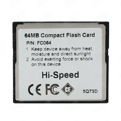 PQI Compact Flash 64MB CF Type-I Memory Card Digital Camera Retroo FC064 - Image 2 of 2