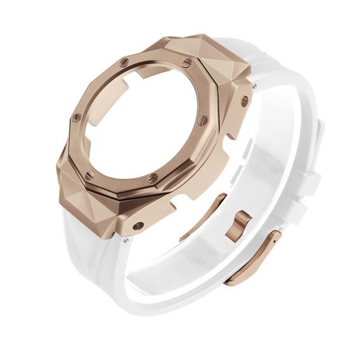 Para G-Shock GA-2100 GA2110 CasiOak Mod Kit Acero Diamante Bisel Estuche Correa de Goma - Imagen 21 de 34