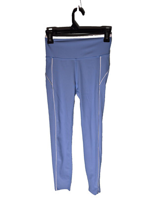 Wilo 7/8 leggings Womens Small Ribbed Blue Athletic Athleisure Gym Running Sport