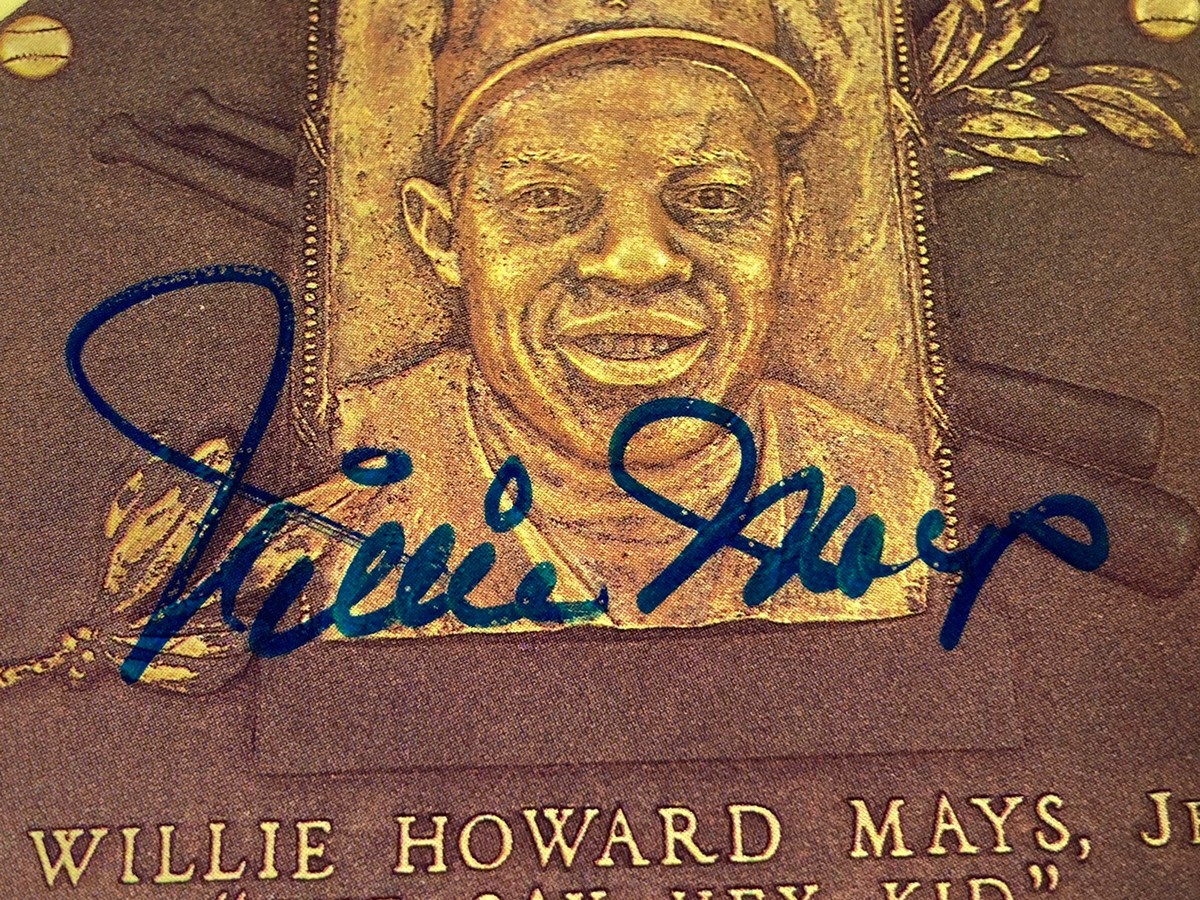 WILLIE MAYS ~ Secretary Signed/Autographed HOF Postcard~ SF Giants