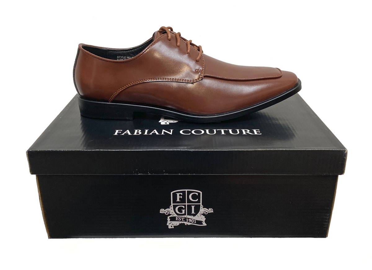 Men's Fabian Couture Monaco Brown Dress Shoes Oxfords Square