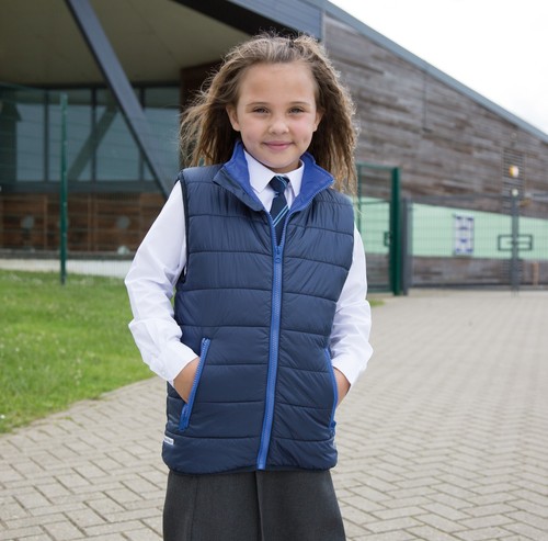 Result Core Junior Kids Bodywarmer Gliet R234J-Y - Childrens Wear Half Jacket - Picture 4 of 17