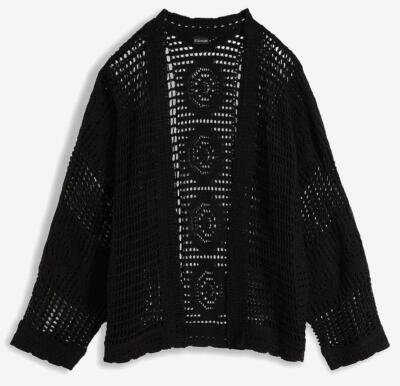 Neu Strickjacke Gr. 40/42 Schwarz Damen Sommer-Jacke Cardigan