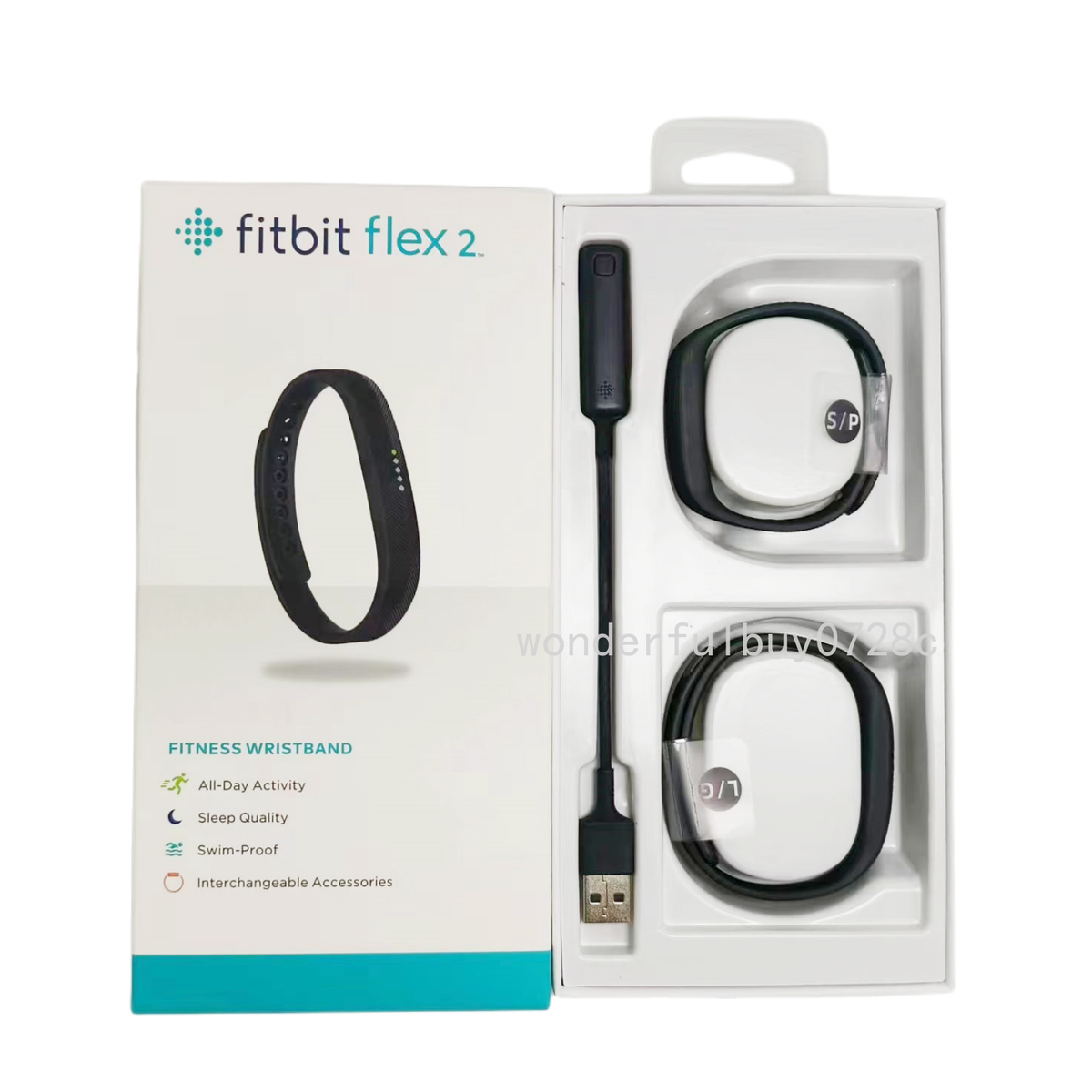 Black Fitbit Flex 2 FB403 Fitness Activity Tracker Y059 for Black Fitbit Flex 2 FB403 Fitness Activity Tracker Y059 for