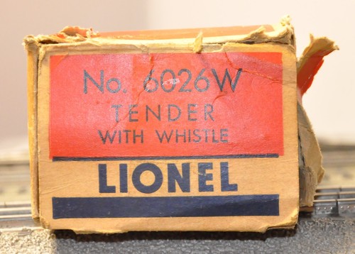 Lionel 6026W Tender with Original Box Fully Serviced Tender Shell is a Repro - 第 7/10 張圖片