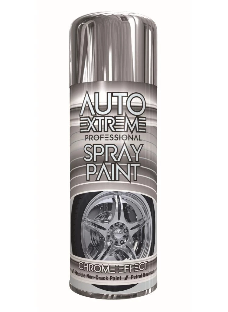 Auto Extreme Chrome Effect Spray Paint Aerosol Can Car 400ml Crack Resistant