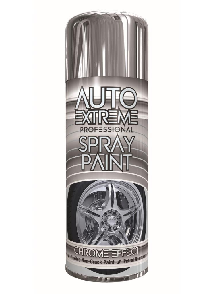 Auto Extreme Chrome Effect Spray Paint Aerosol Can Car 400ml Crack Resistant