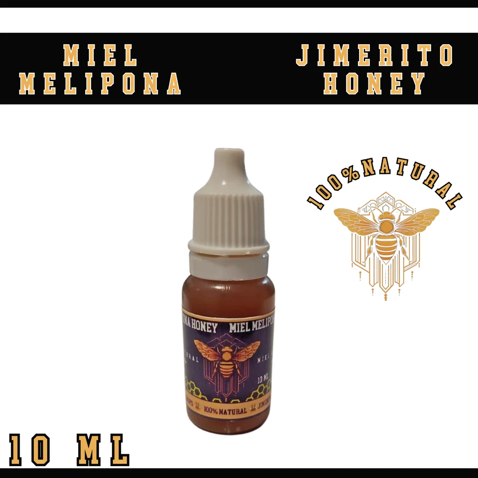 MIEL JIMERITO, MIEL MELIPONA GOTAS, 10 ML, 100% PURA MIEL ORIGINAL DE MÉXICO! Foto 2 de 4