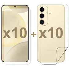 10Set Tempered Glass Screen Protector for Samsung Galaxy S24 Front and Film Back