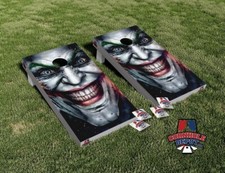 Clown Joker Cornhole Board Vinyl Wrap Skins Laminated Sticker Set Decal