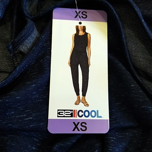 Nwt 32 Degrees Cool Blue Soft Knit Jumper Jumpsuit XS Womens Romper 1162700 New - Picture 8 of 12