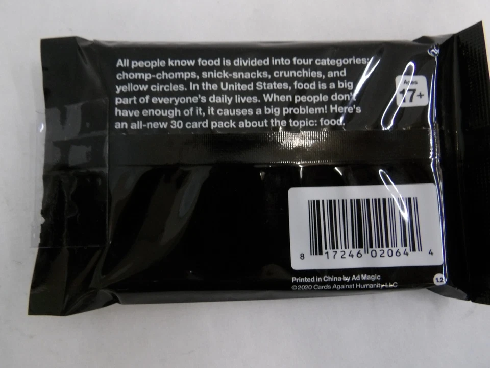 NEW SEALED CARDS AGAINST HUMANITY FOOD EXPANSION PACK CARD GAME FOR ADULTS :) - Image 2 of 2