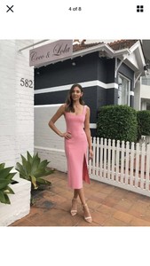 bec and bridge hibiscus dress pink