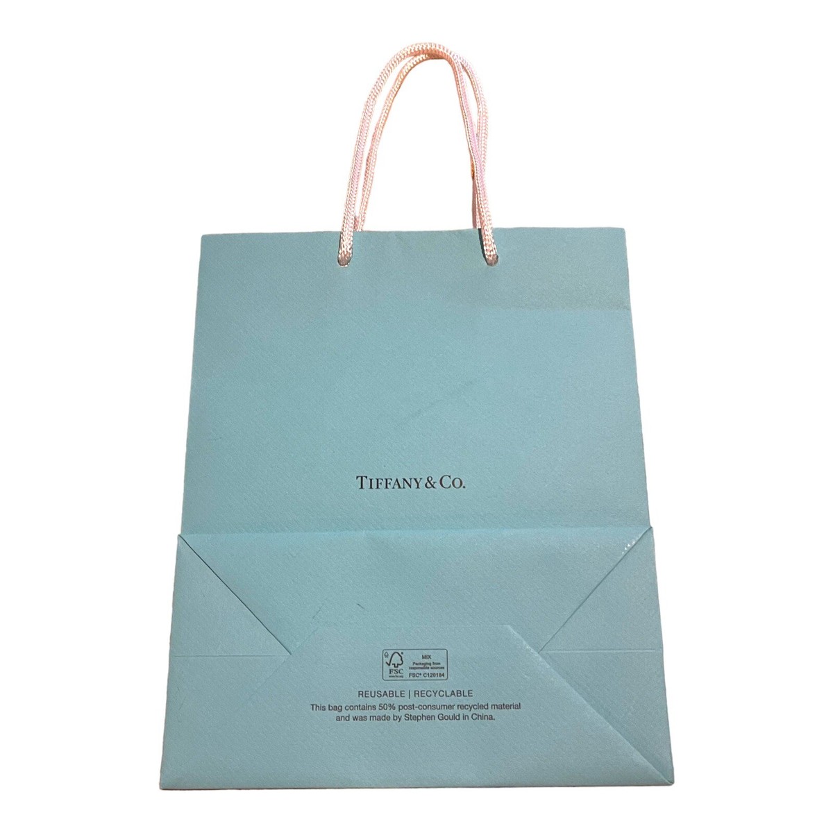 Authentic Empty Tiffany & Co. Shopping Bag 8”x9.75”x4” Gift Bag