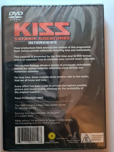 DVD : KISS Satanik Creatures ... Interviews ... ENGLISH ... NEW - Picture 2 of 2