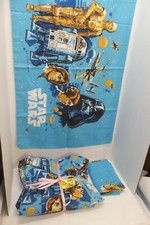 1977 Vintage STAR WARS Twin Sheet Set USA Made Flat Fitted One Pillowcase #2