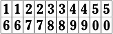 Karen Foster Snap Stamps - Formal Small Numbers