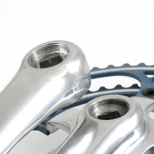 Suarini 170mm square taper crankset, 53/42t blue anodized chainrings, B.S.C cups - Picture 12 of 24