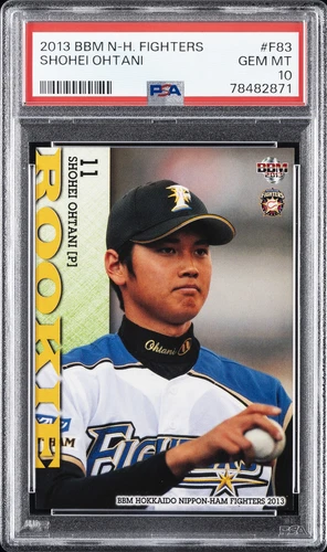 2013 BBM HOKKAIDO NIPPON HAM FIGHTERS #F83 SHOHEI OHTANI ROOKIE RC PSA 10 - Picture 1 of 2