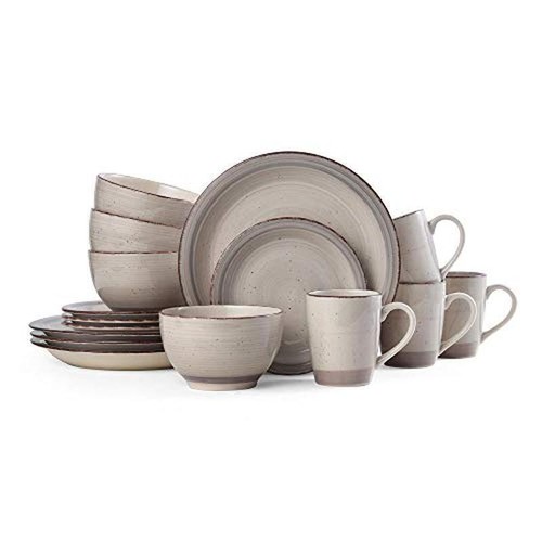 16 PC Dinnerware Set Stoneware Plates&Bowls&Mugs Dishwasher/Microwave Safe New - Picture 2 of 7