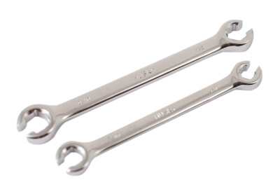 Cr-V Flare Nut Open Spanner Brake Pipe Wrench Metric & SAE Imperial ...