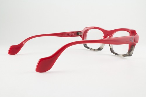 Rare Authentic Theo soixante+trois 51mm Red Gray Marble Frames Glasses Belgium - Picture 3 of 5