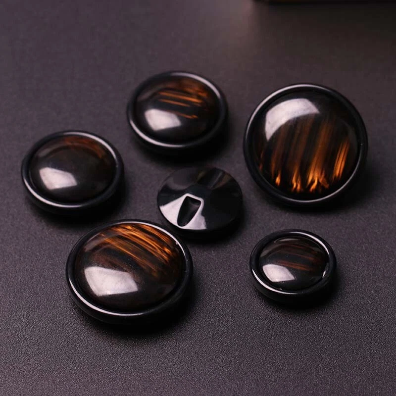 6pcs Resin Buttons Round Shank Button for DIY Jacket Trench Coat Sewing Clothing - Image 3 of 4