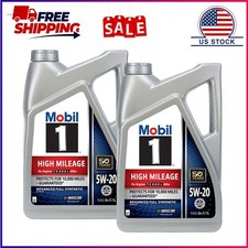 2 Pack, Mobil 1 High Mileage Full Synthetic Motor Oil 5W-20, 5 Quart 38.00 per gallon