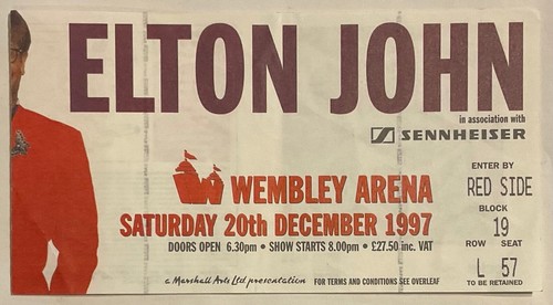 Elton John Original Concert Tickets Select From Dropdown List - Imagen 32 de 61