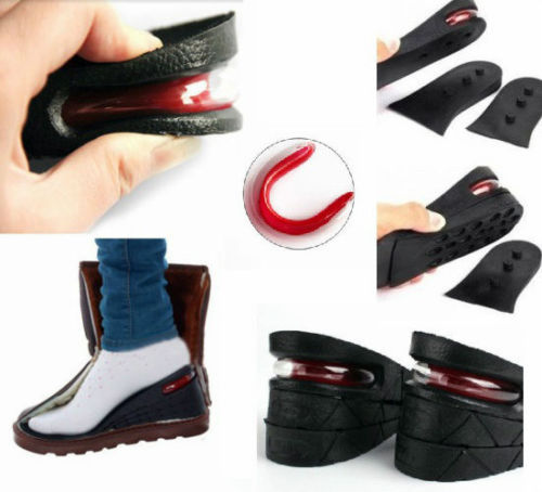 COPPIA DI SOLETTE ALZATACCO ALZA SCARPE NERO RIALZI PER SCARPE UNISEX  ALTEZZA | eBay