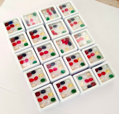 7X5 MM Natural Astrological Navratan Oval Shape Loose Gemstone Lot - Picture 4 of 8