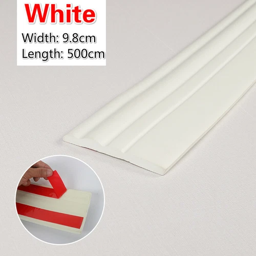 5M Self Adhesive Skirting Line Baseboard Waistline Border Wall Trim Stickers DIY - Bild 11 von 20