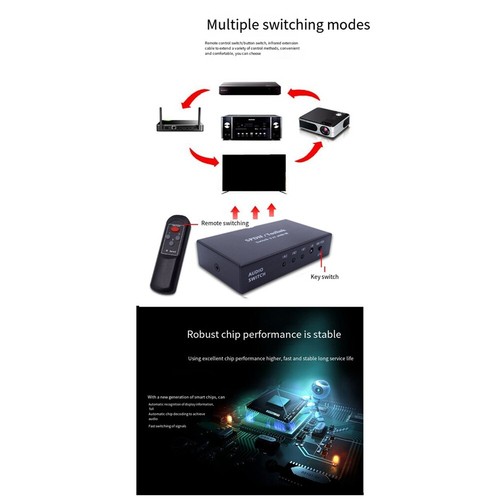 Optical Switcher with 2 Way Spdif Toslink Optical Digital Audio Splitter 38879 - Picture 8 of 8
