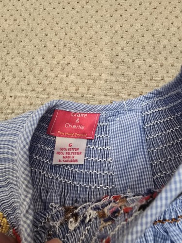 Claire & Charlie Boutique Girls Smocked Dress Short Sleeve Size 6 Mary Poppins - Picture 3 of 9