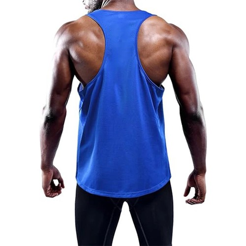 Running Tank Top Men Summer Sport Gym Vest Quick Dry Training Tanktop Workout UK - Picture 11 of 14