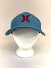 Hurley Baseball Cap Fitted Hat L / XL Flex - Fit Yupoong Blue Face & Maroon Logo