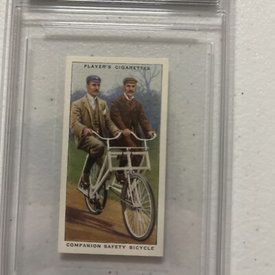 john player cigarette cards cycling 1939 John Player & Sons Cigarette #20 Companion Safety Bicycle FCG Graded  8.5