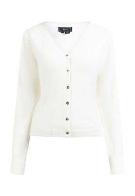 B-WARE FAINA DAMEN STRICKJACKE GR.M/L FARBE WOLLWEISS