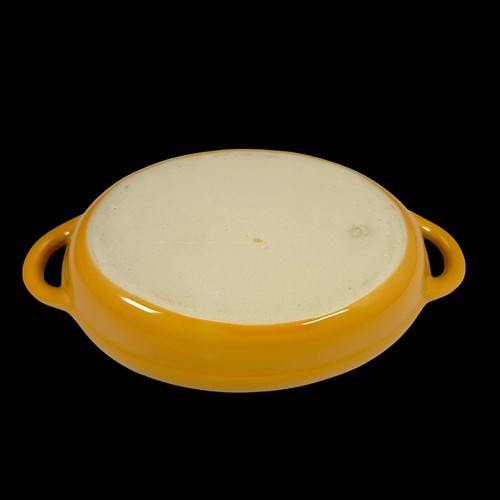 Au Gratin Baking Dishes Handles 9.5"x5.5” Stoneware Yellow Gold Set of 4 - Picture 6 of 12