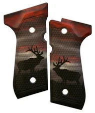 Regal Dusk Elk at Sunset Custom Beretta 92 96 M9 Grips