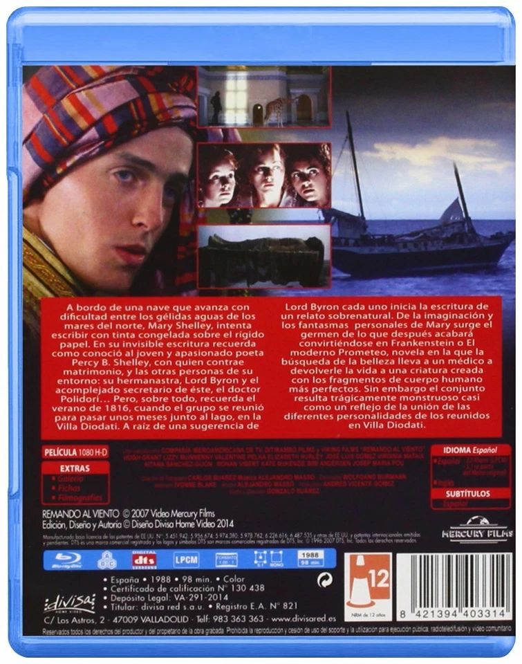 ROWING WITH THE WIND *1988 / Hugh Grant / Elizabeth Hurley* NEW Region 0 Blu ray - Image 2 of 2