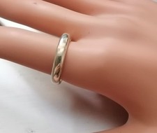 Vintage Sterling Silver Classic Wedding Ring Sz 9 20mm Band