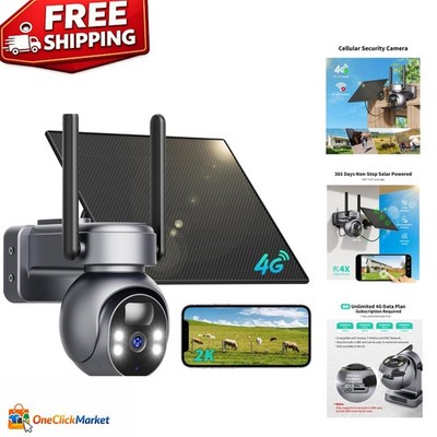 No WiFi 4G Cellular Security Camera - Wireless & Weatherproof with Two-Way Talk