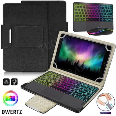 Hülle für Für Honor Pad X9/X8 Pro X8A QWERTZ Touchpad Beleuchte Tastatur Maus